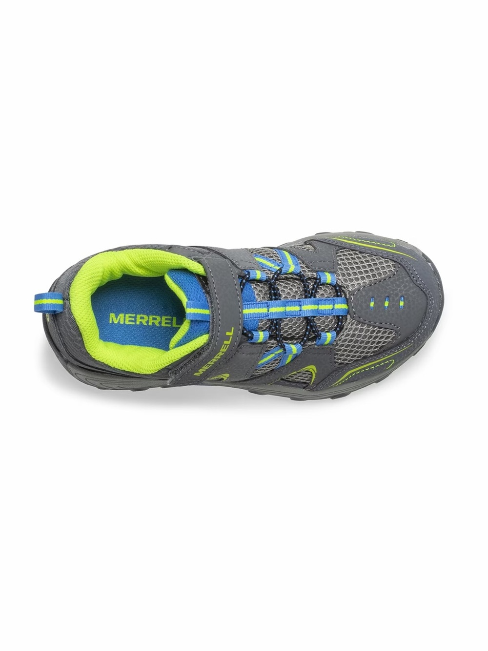 Merrell Trail Chaser Big Kid Grey/Blue/Citron Suede/Mesh size 3